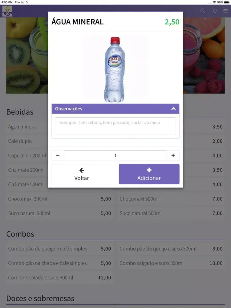 A Melhor Cantina iPad 应用截图