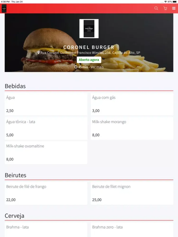 Coronel Burger -Capela Do Alto iPad  स्क्रीनशॉट