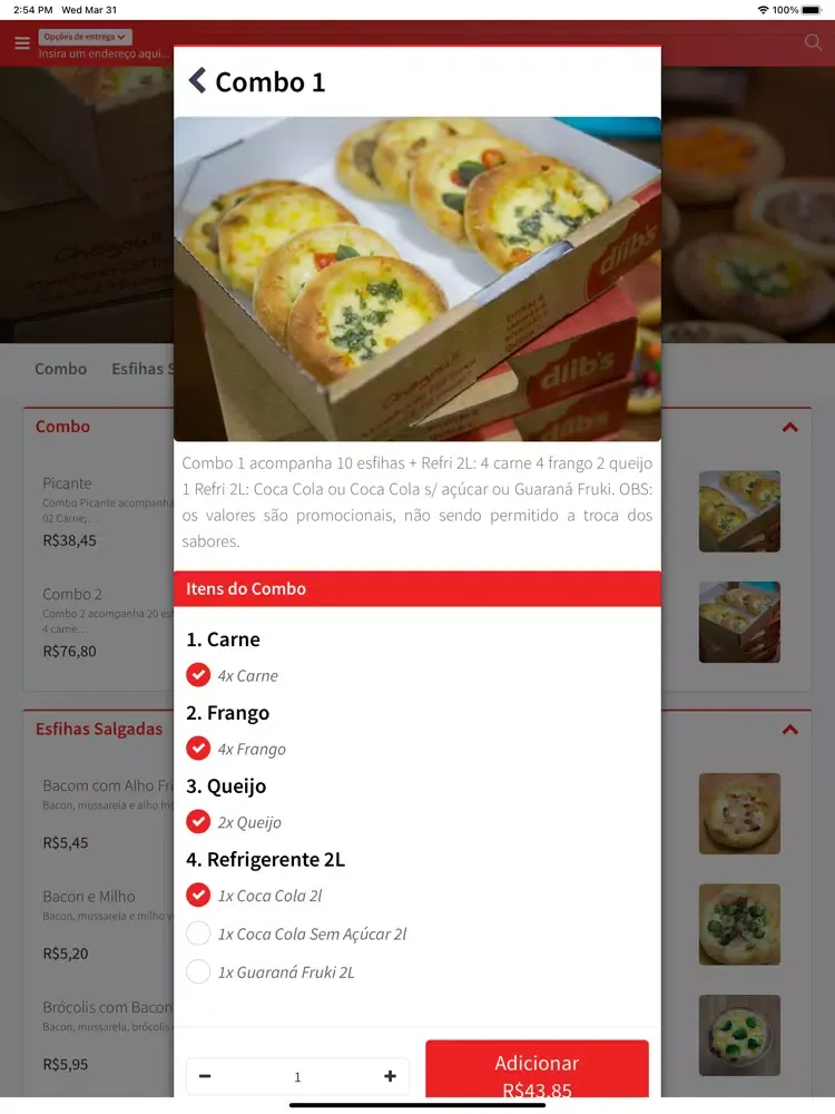 Скриншоты Diib's Esfihas iPad 