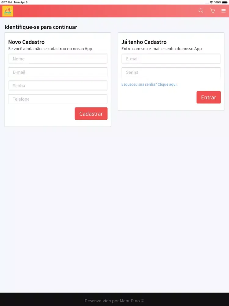 Ảnh chụp màn hình của Garagem Delivery Paracatu iPad 