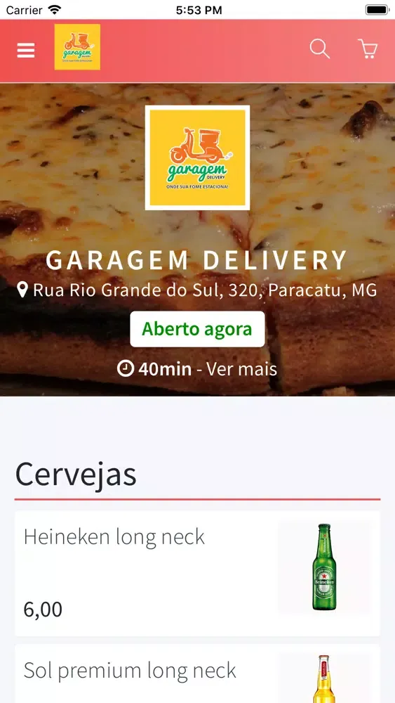 Ảnh chụp màn hình của Garagem Delivery Paracatu