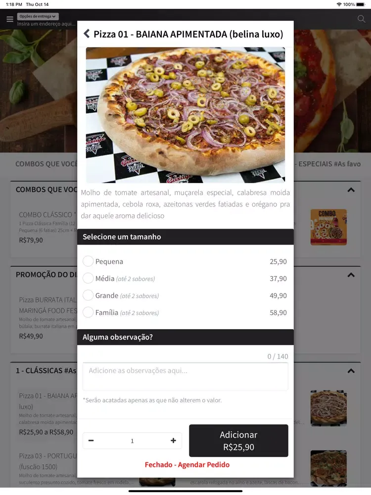 Garage Pizza Express iPad  स्क्रीनशॉट