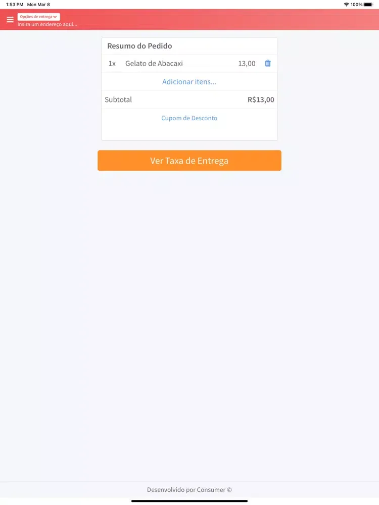 Ảnh chụp màn hình của Léia Guimarães Doceria iPad 