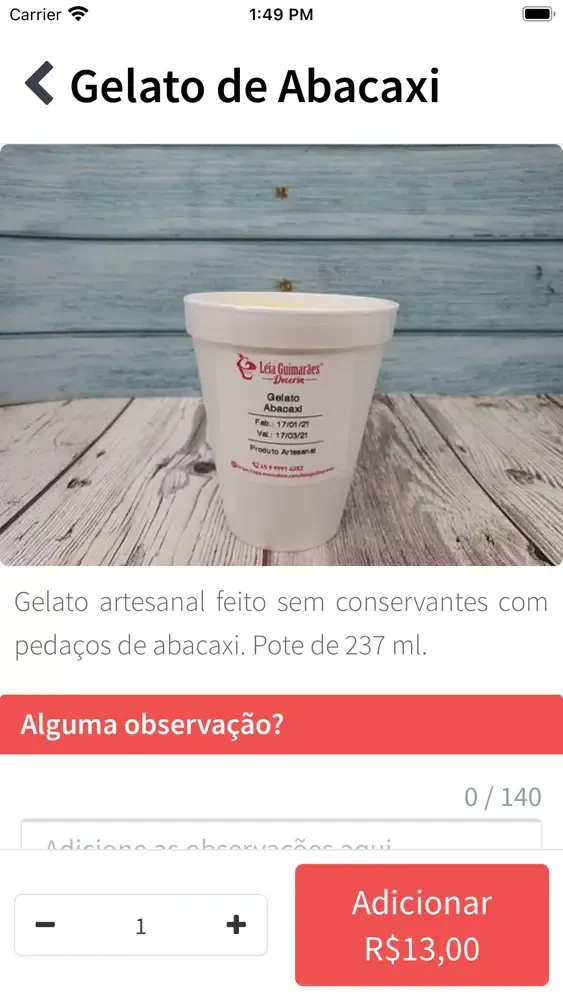 Ảnh chụp màn hình của Léia Guimarães Doceria