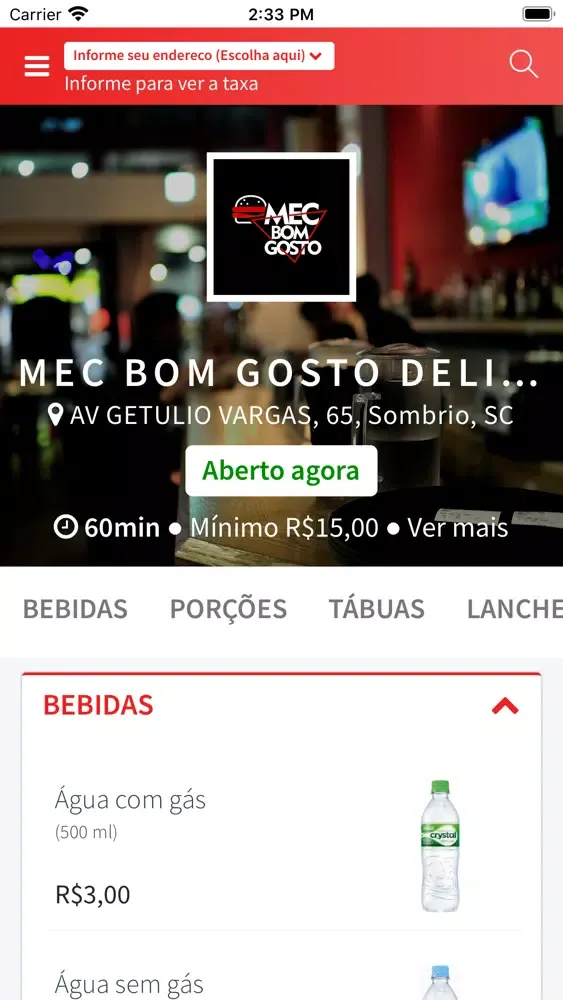 Captures d'écran de Mec Bom Gosto Delivery