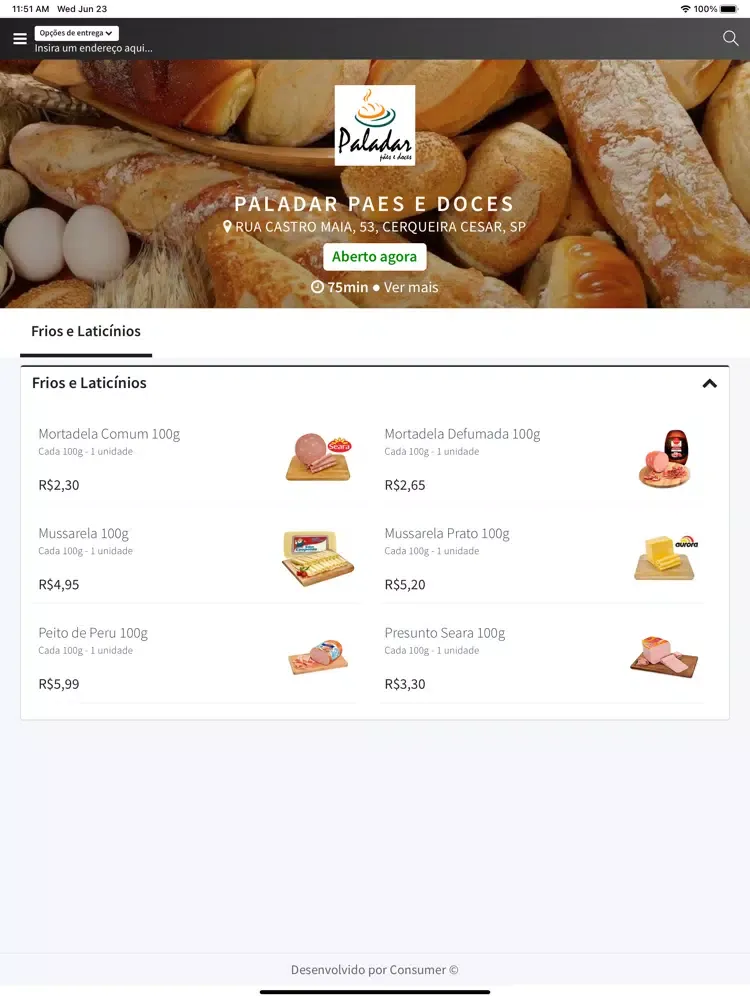 Paladar Pães e Doces Delivery iPad  Ekran Görüntüleri