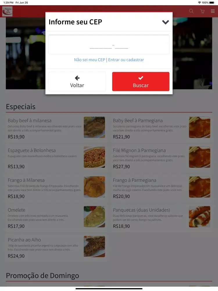 Tangkapan skrin Pimenta da Terra iPad 