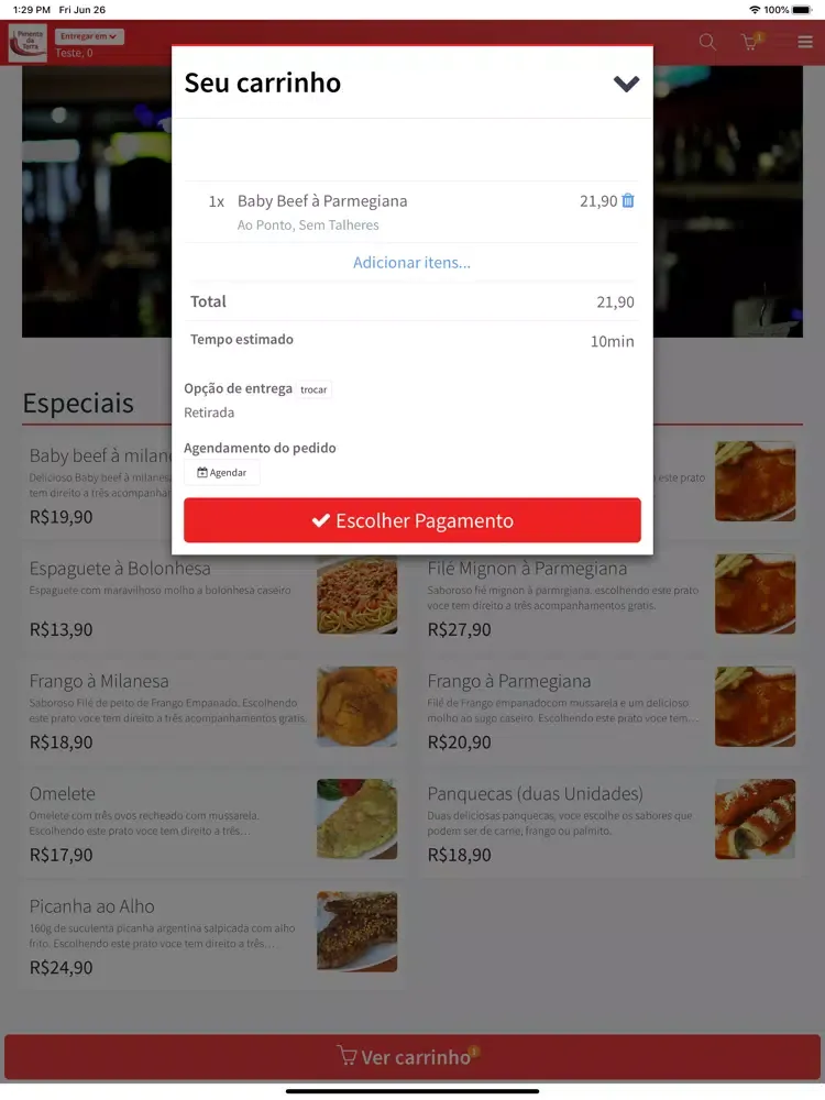 Tangkapan skrin Pimenta da Terra iPad 