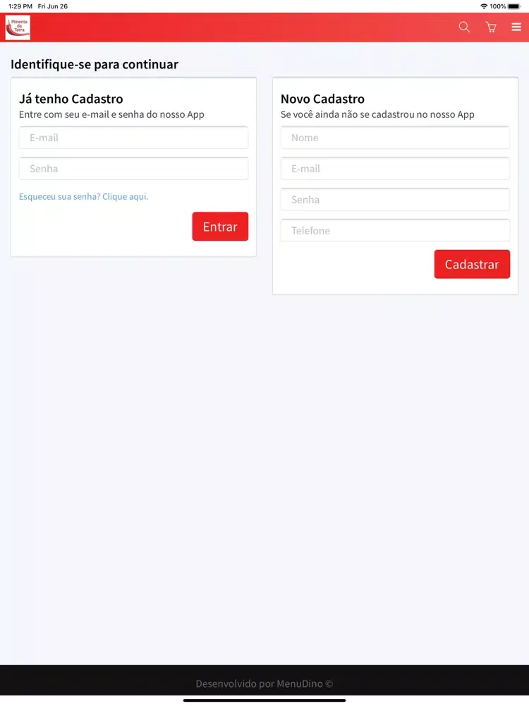 Tangkapan skrin Pimenta da Terra iPad 