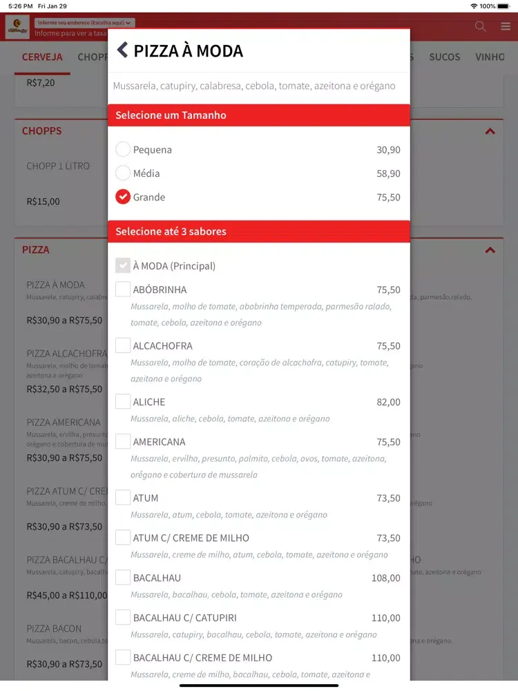 Pizza Caprichosa iPad  스크린샷