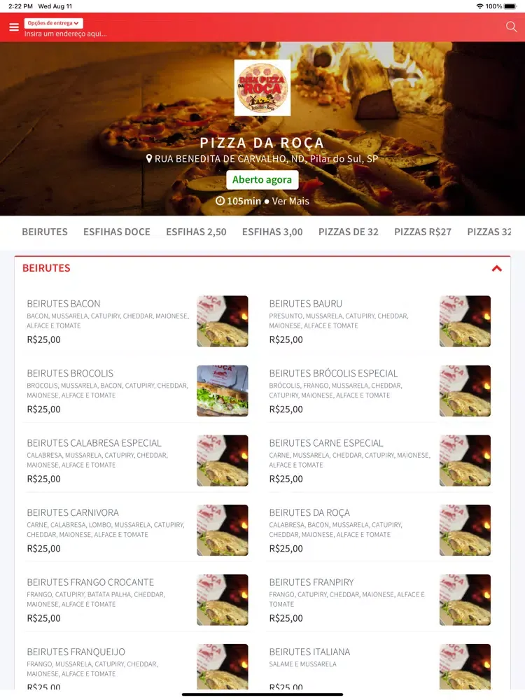 Pizza da Roça iPad 应用截图