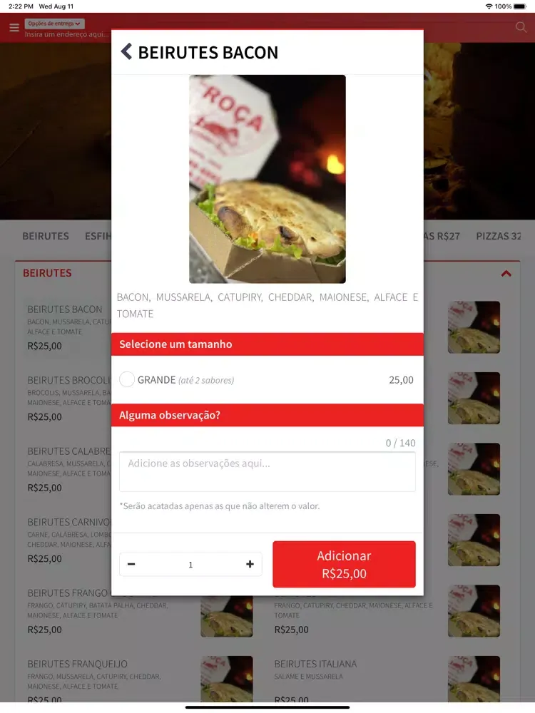 Pizza da Roça iPad 应用截图