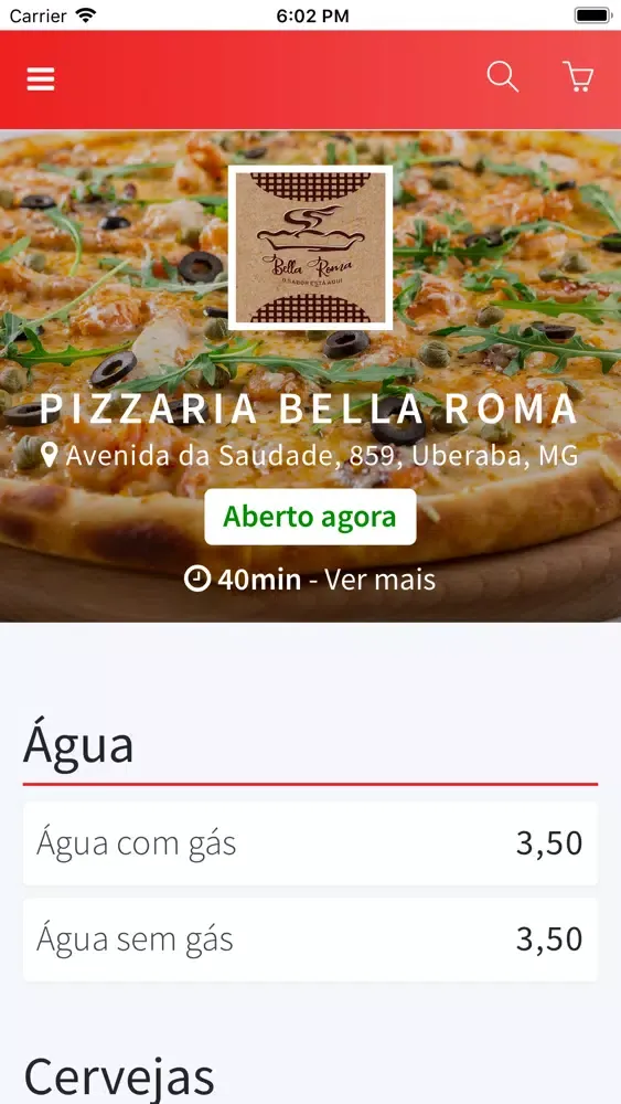 Capturas de tela do Pizzaria Bella Roma