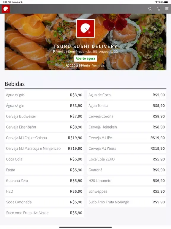 Tsuru Sushi Delivery iPad  स्क्रीनशॉट