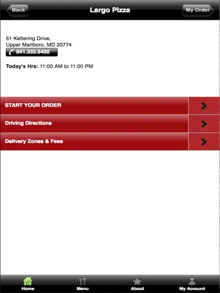 Largo Pizza iPad  스크린샷