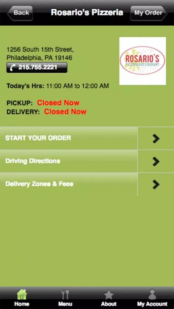 Screenshot di Rosarios Pizzeria