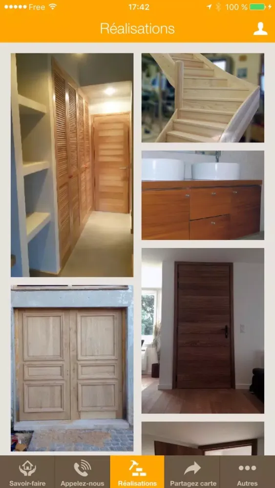 Tangkapan skrin Menuiserie Bois Soleil - Artisan Menuisier