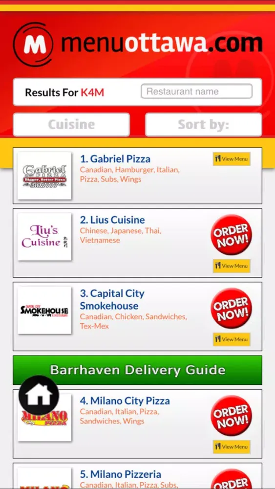 Zrzuty ekranu Menu - Order food online