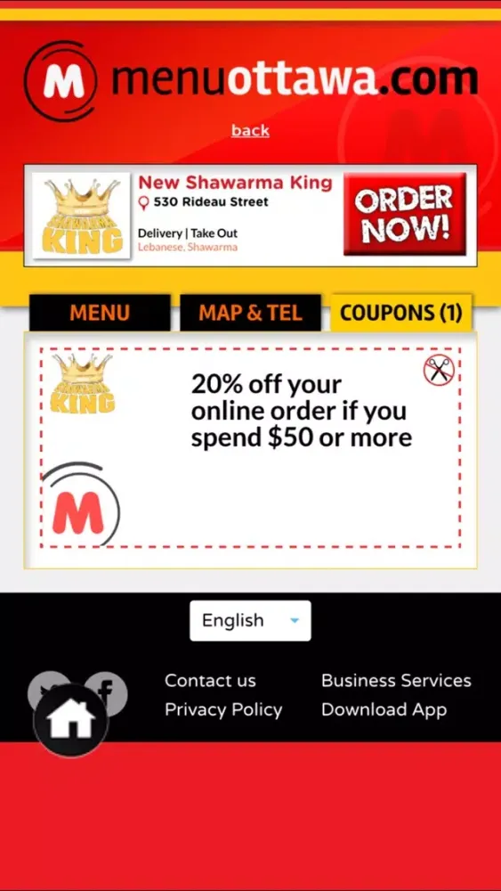 Zrzuty ekranu Menu - Order food online