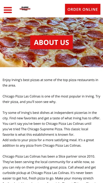 Chicago Pizza Las Colinas سکرین شاٹس