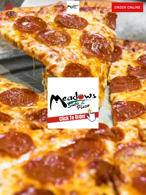 Capturas de tela do Meadows Subs and Pizza iPad 
