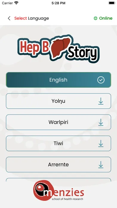 Ảnh chụp màn hình của HepB Story - Menzies (MSHR)