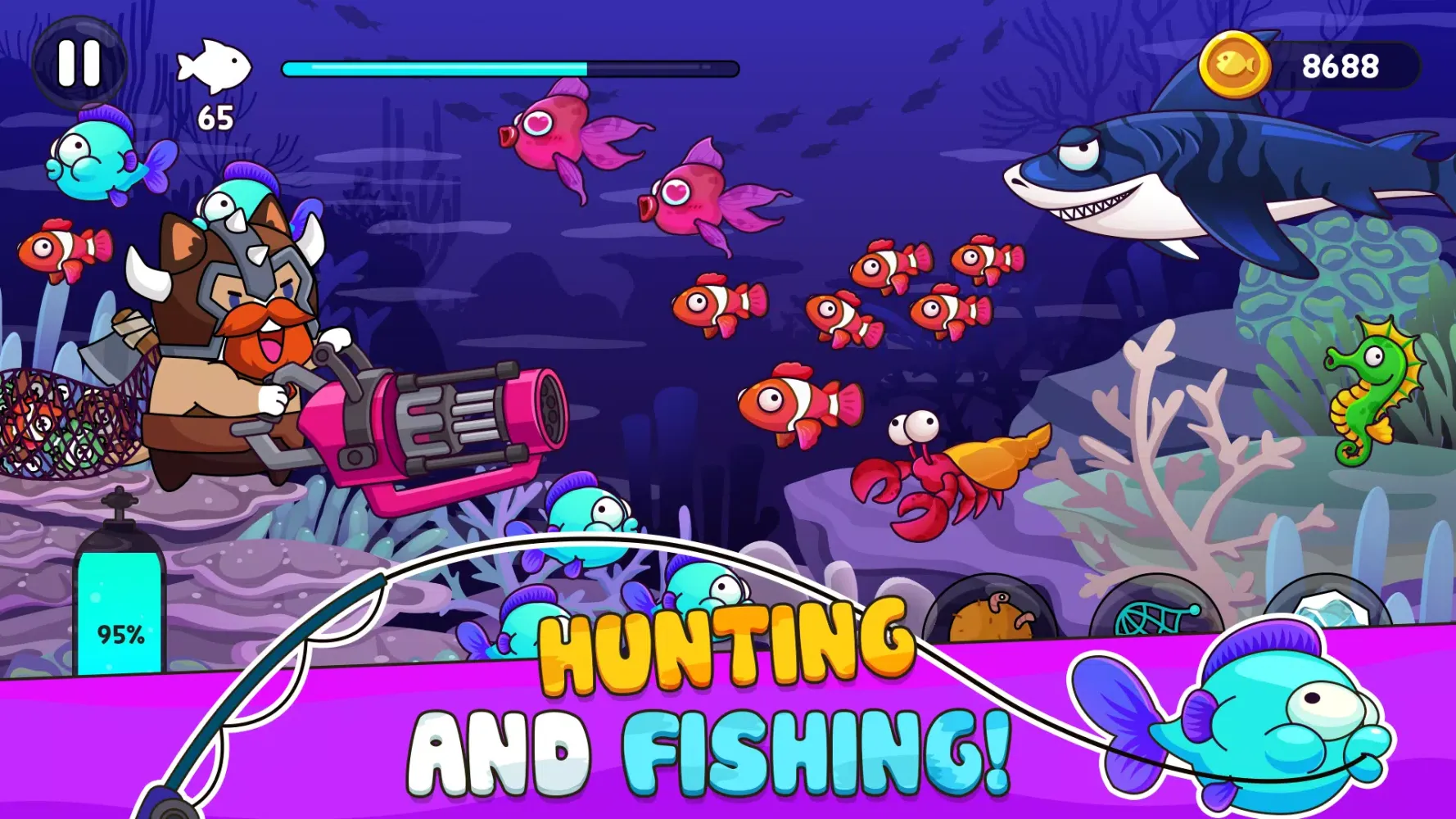 Mew Catching Fish سکرین شاٹس