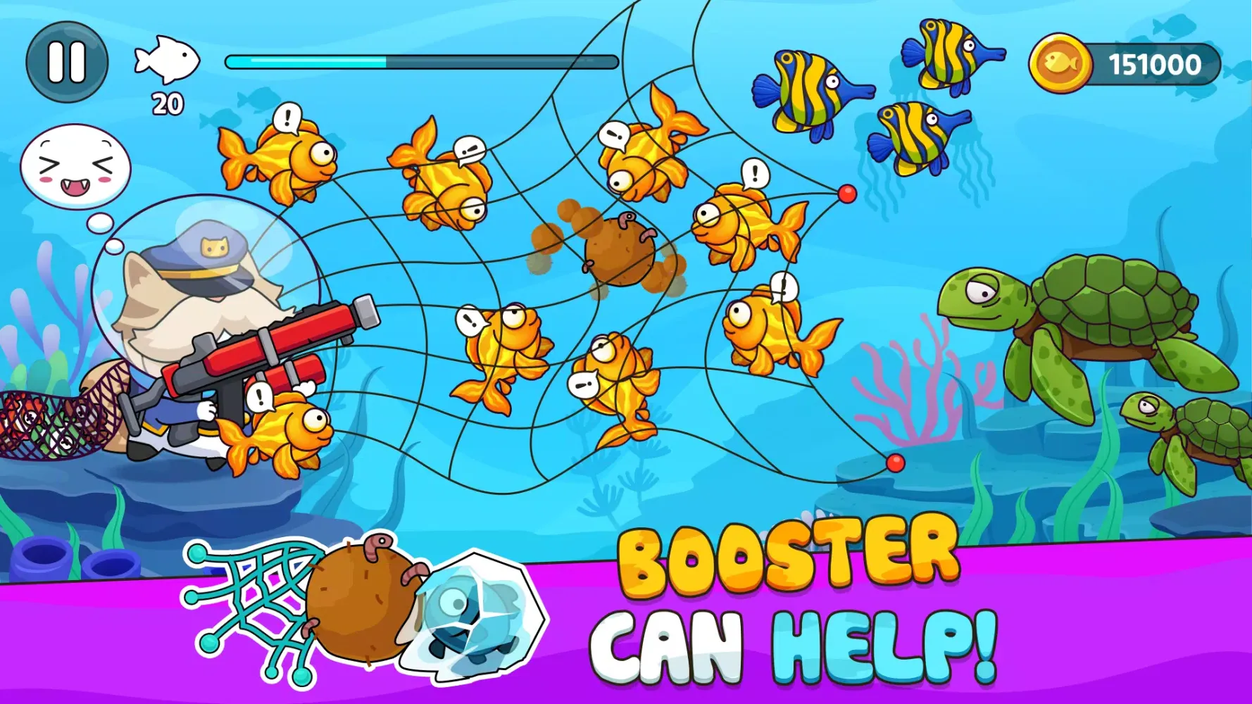 Mew Catching Fish سکرین شاٹس