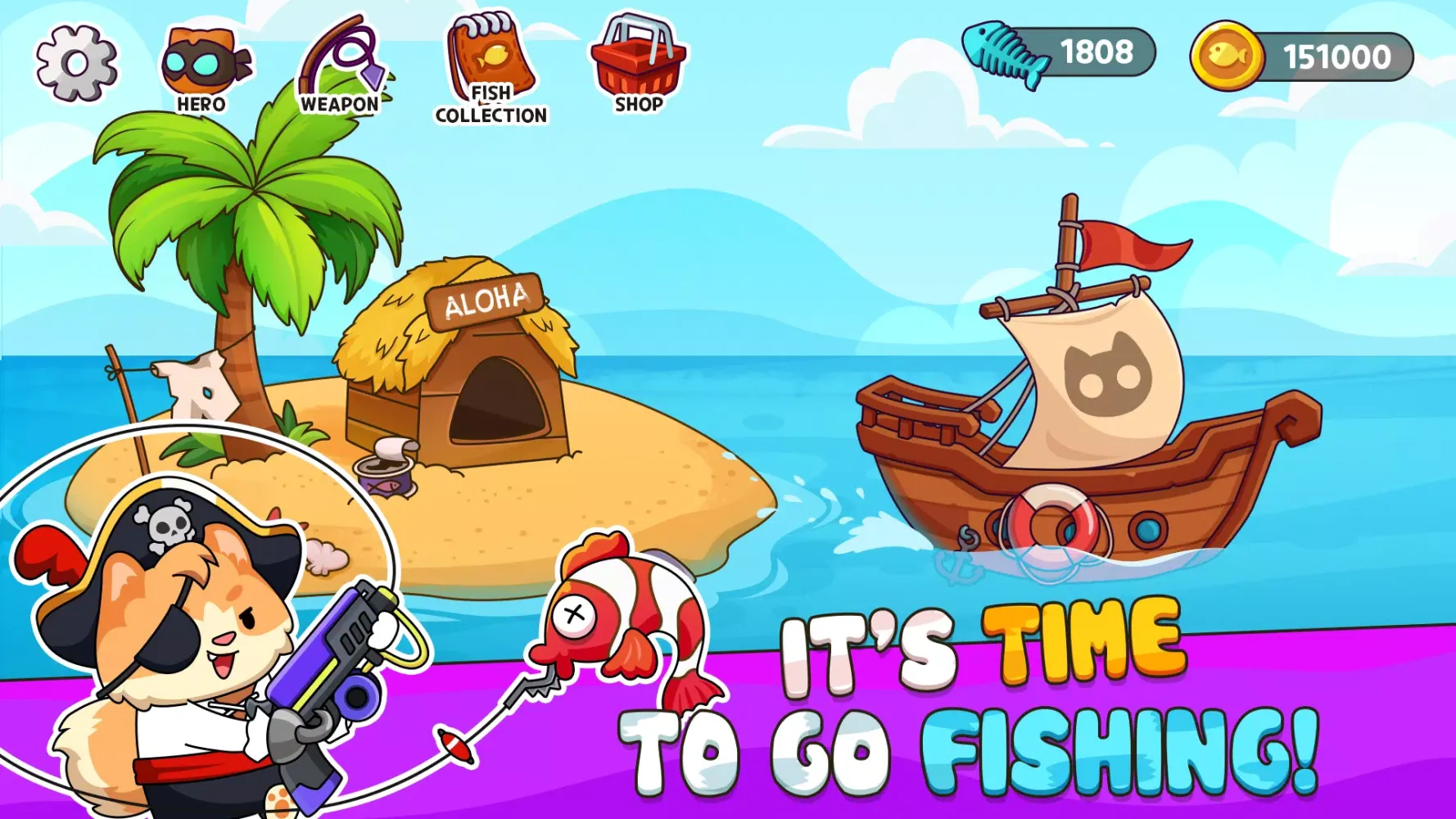 Mew Catching Fish سکرین شاٹس