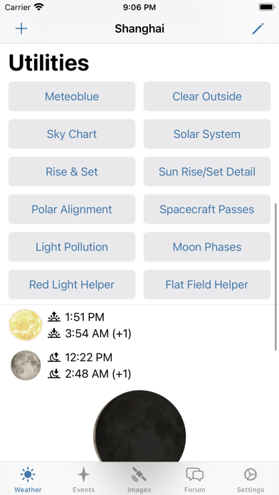 Capturas de tela do Astroweather - astronomy tools