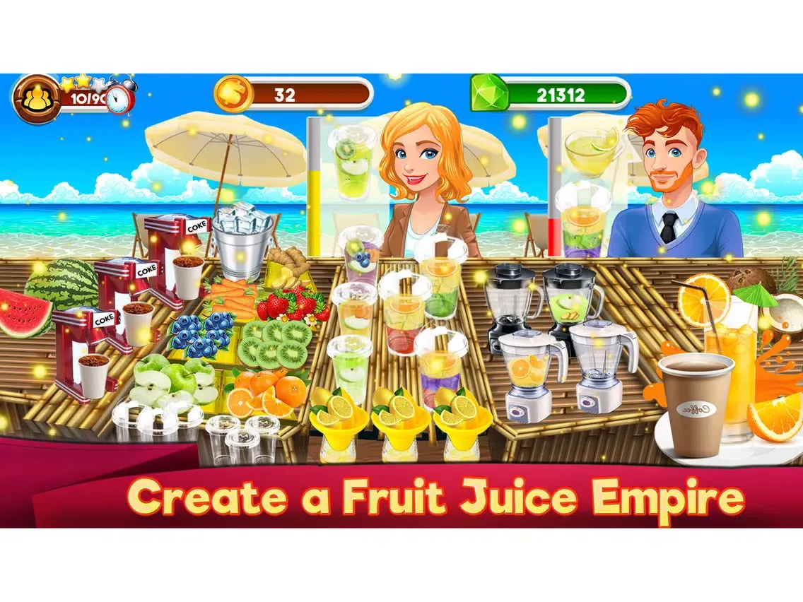 Capturas de pantalla de Coffee Shop Juice Drink Tycoon iPad 