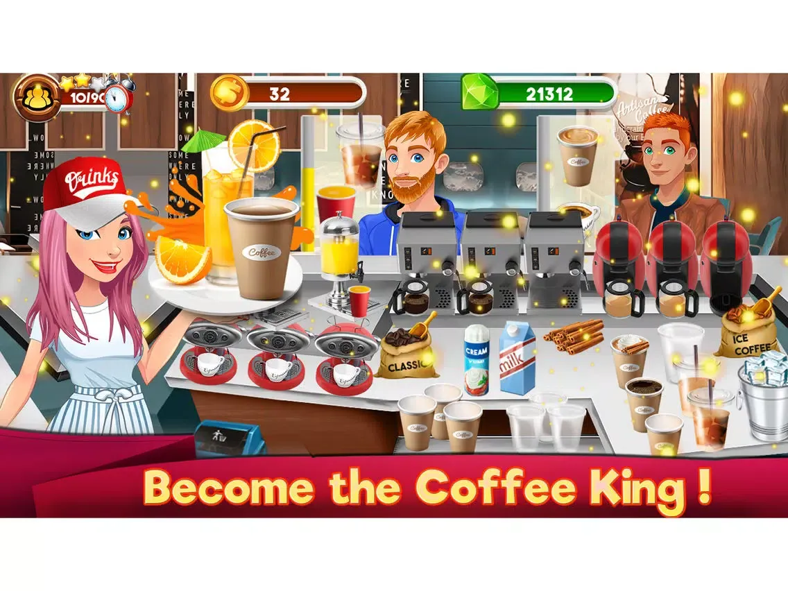 Capturas de pantalla de Coffee Shop Juice Drink Tycoon iPad 