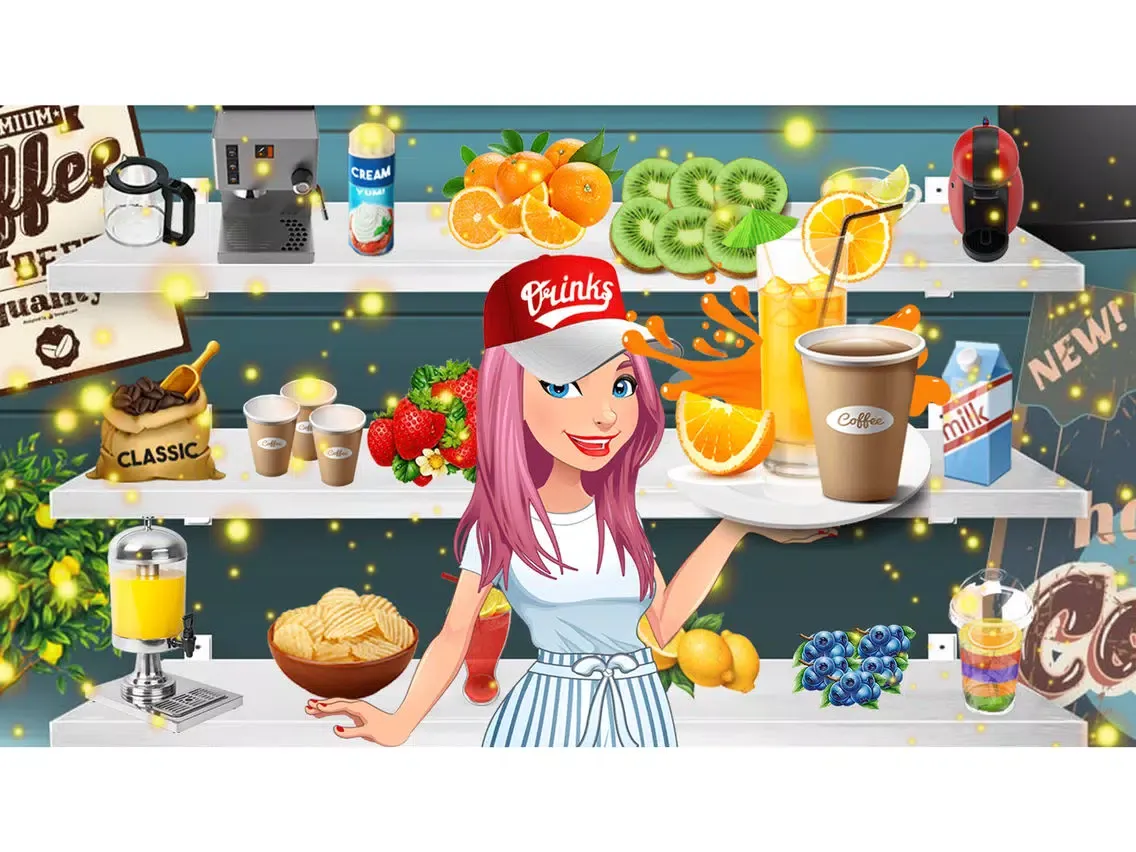 Capturas de pantalla de Coffee Shop Juice Drink Tycoon iPad 