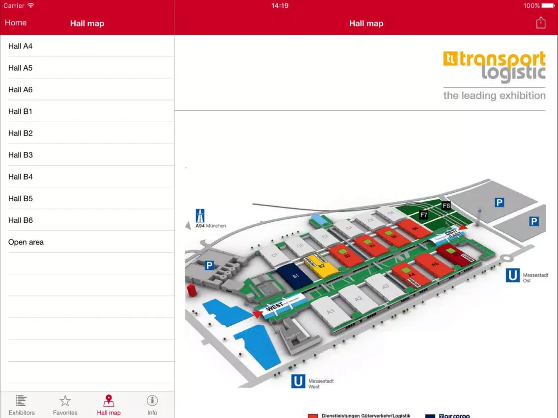 Tangkapan skrin transport logistic iPad 
