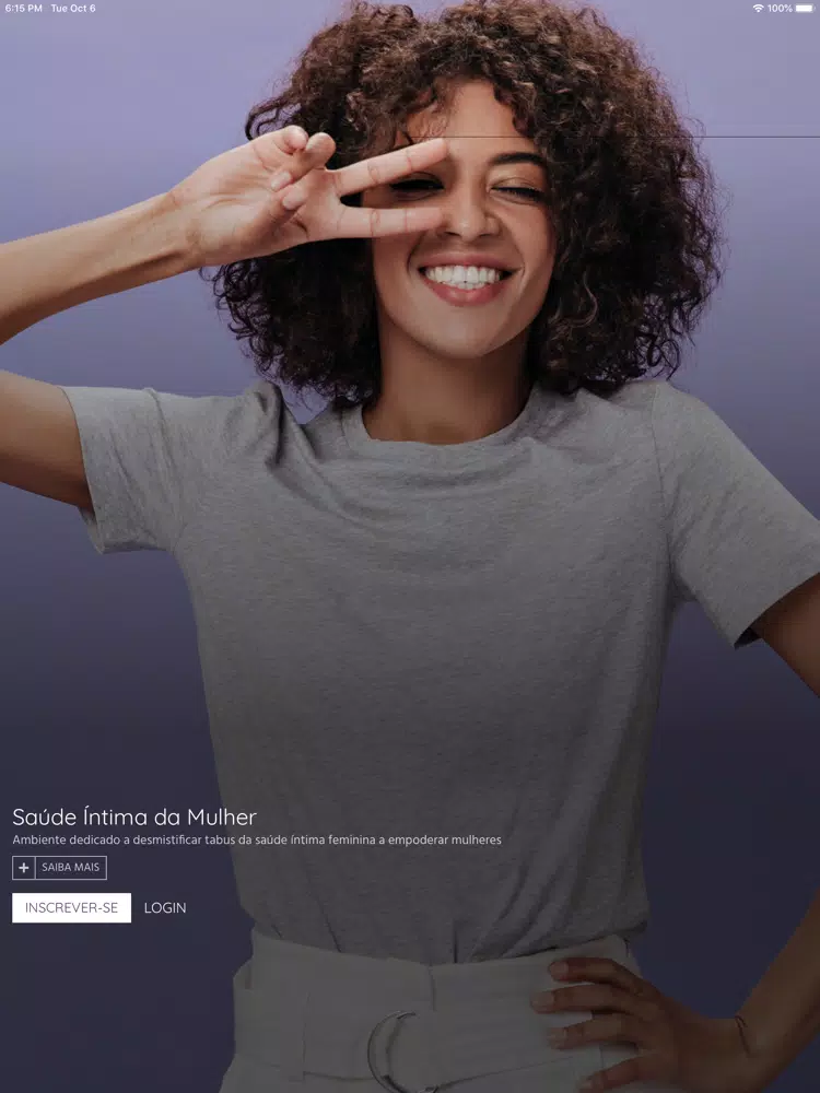 Tangkapan skrin Hub Saúde Íntima da Mulher iPad 