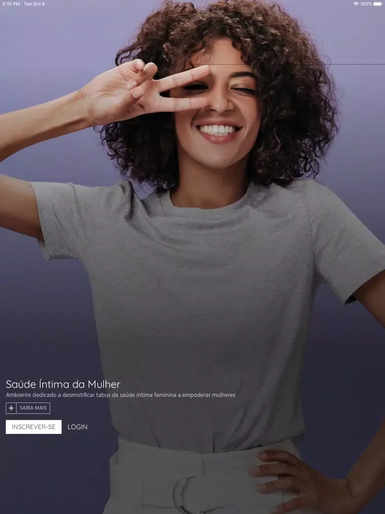 Tangkapan layar Hub Saúde Íntima da Mulher iPad 