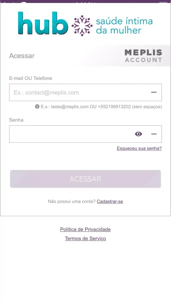 Tangkapan layar Hub Saúde Íntima da Mulher