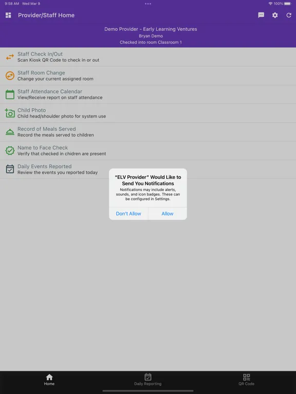 Скриншоты ELV Provider/Staff iPad 