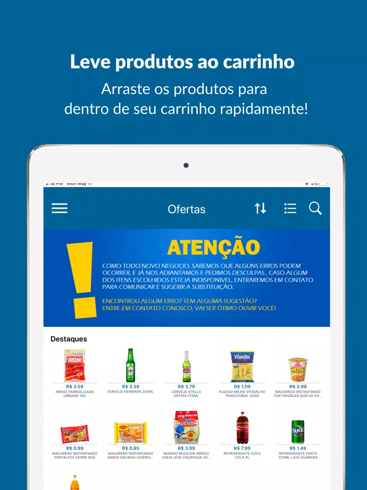 Capturas de tela do Supermercado Mendonça iPad 