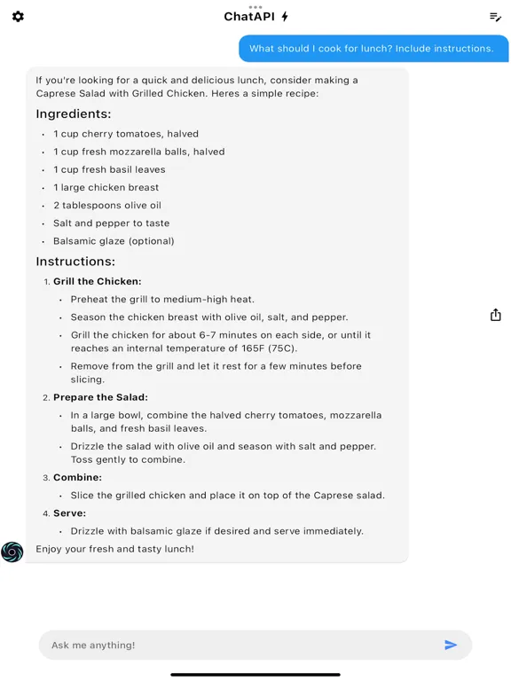 Скриншоты ChatAPI - AI Chat for Less iPad 