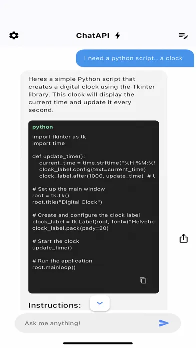 Скриншоты ChatAPI - AI Chat for Less