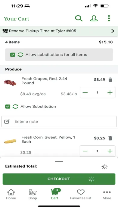 Tangkapan layar Super 1 Foods App