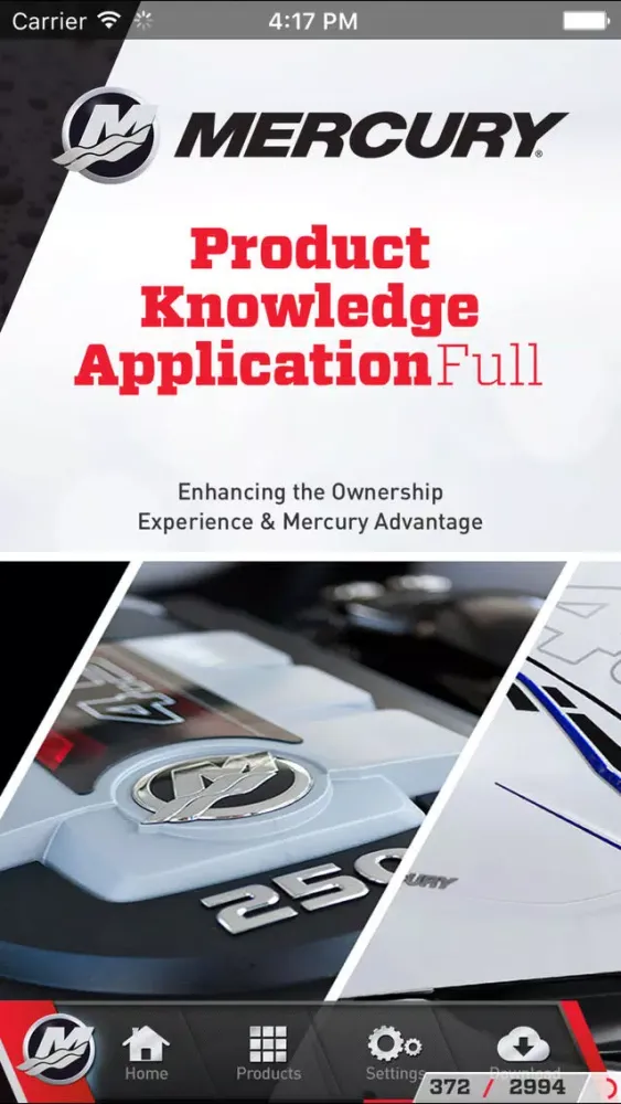 Tangkapan skrin Mercury Product Knowledge Application Full