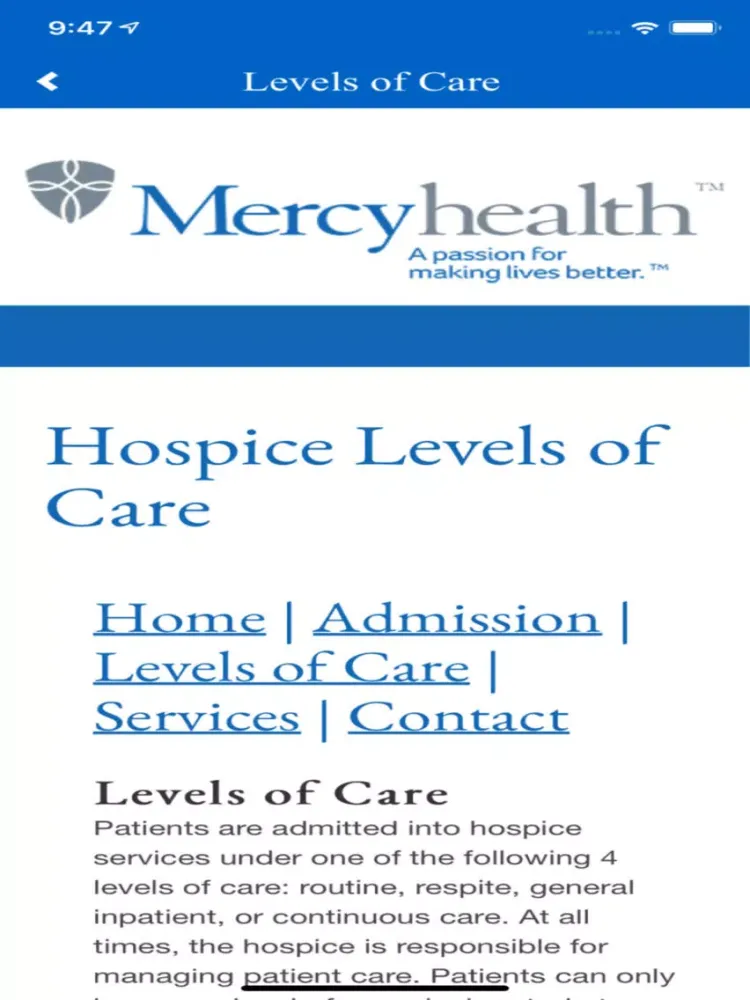 Mercyhealth Hospice iPad  Ekran Görüntüleri