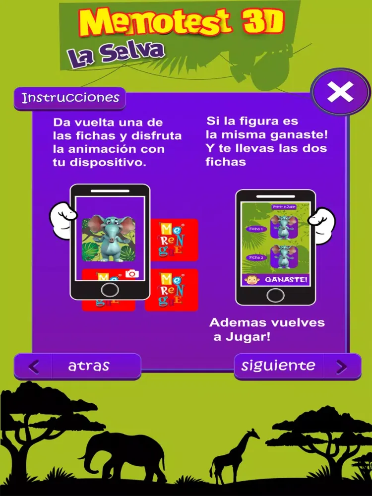 Zrzuty ekranu Merengue - Memotest la selva iPad 