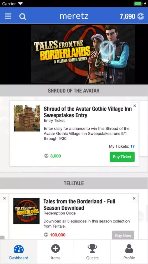 Captures d'écran de Meretz: Earn Loot w/Every Step