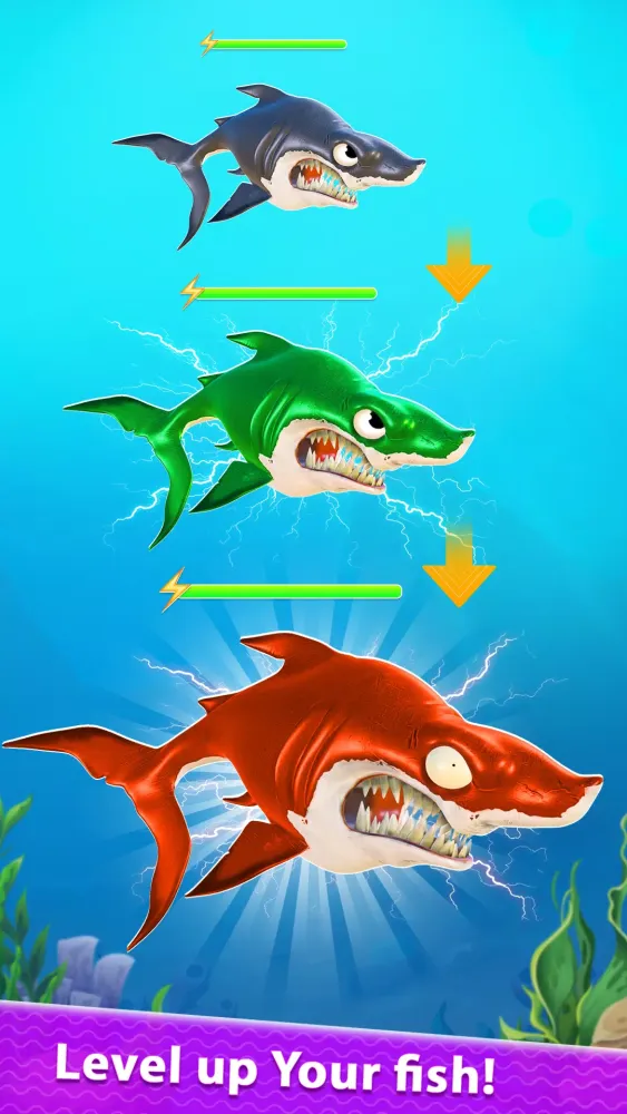 Captures d'écran de Shark Evolution Merge & Eat