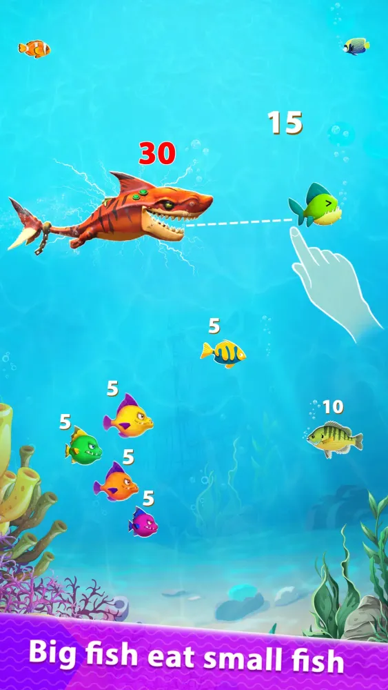 Captures d'écran de Shark Evolution Merge & Eat