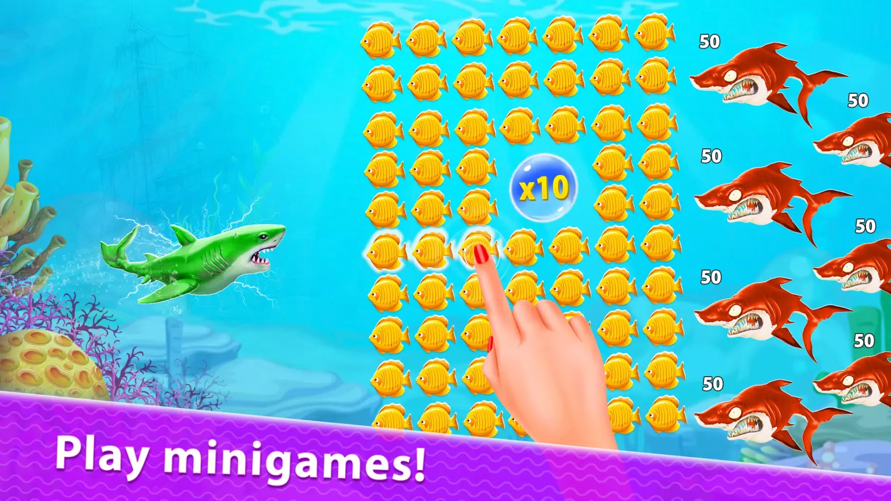 Captures d'écran de Shark Evolution Merge & Eat