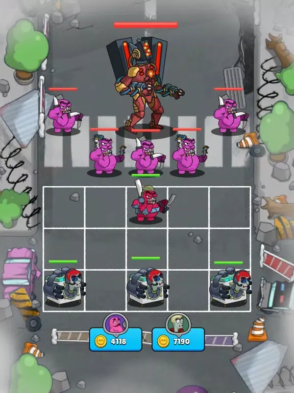 ภาพหน้าจอของ Merge Fight : Grim Zombie War iPad 